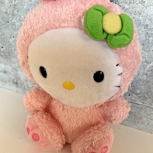 Hello Kitty Pink Bunny Costume Suit TY Beanie Babies Collection Sanrio - Picture 2 of 7